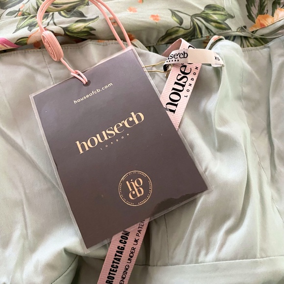 NEW House of CB Saira Light Jade Print Dress XS - Picture 13 of 14